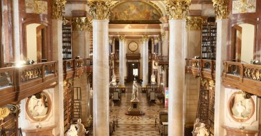 A general view of the Austrian National Library, known as the Prunksaal, Vienna, Austria, March 30, 2026. (AA Photo)