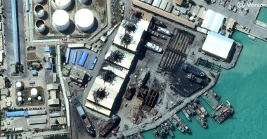 A satellite image shows damage at naval facilities following reported airstrikes amid the U.S.-Israeli war, in Bushehr, Iran, March 7, 2026. (Reuters Photo)