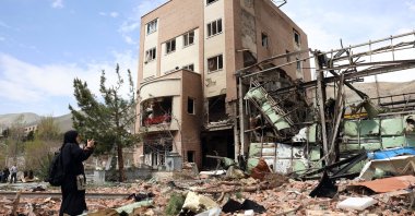 A photographer captures the damage after U.S.-Israeli airstrikes on the Shahid Beheshti University, in Tehran, Iran, April 4, 2026. (EPA Photo)