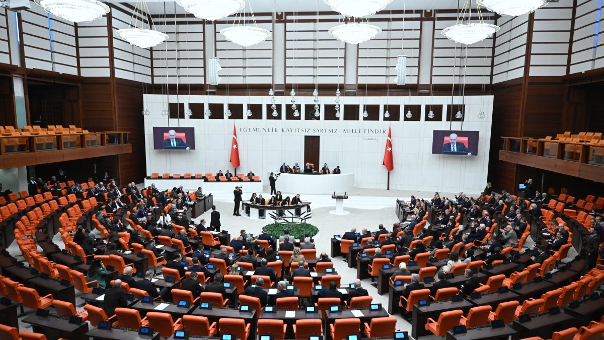 Members of parliament hold a session in the assembly’s chamber, Ankara, Türkiye, March 10, 2026. (AA Photo)