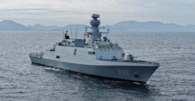 The PNS Khaibar corvette at sea in this undated photo. (AA Photo)