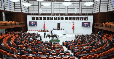 Members of parliament hold a session in the assembly’s chamber, Ankara, Türkiye, March 10, 2026. (AA Photo)