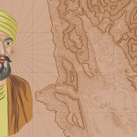 Portrait of Muhammad al-Idrisi, obtained from Shutterstock, illustrated by Mehmet Mücahit Yılmaz.