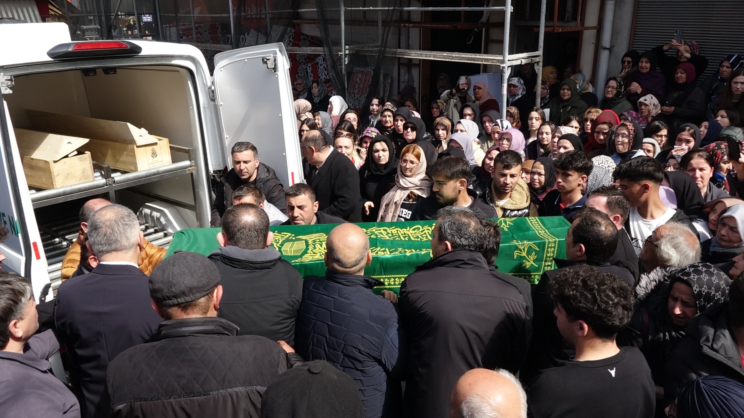 People attend the funeral of Tuana Torun, Giresun, northern Türkiye, April 1, 2026. (DHA Photo)