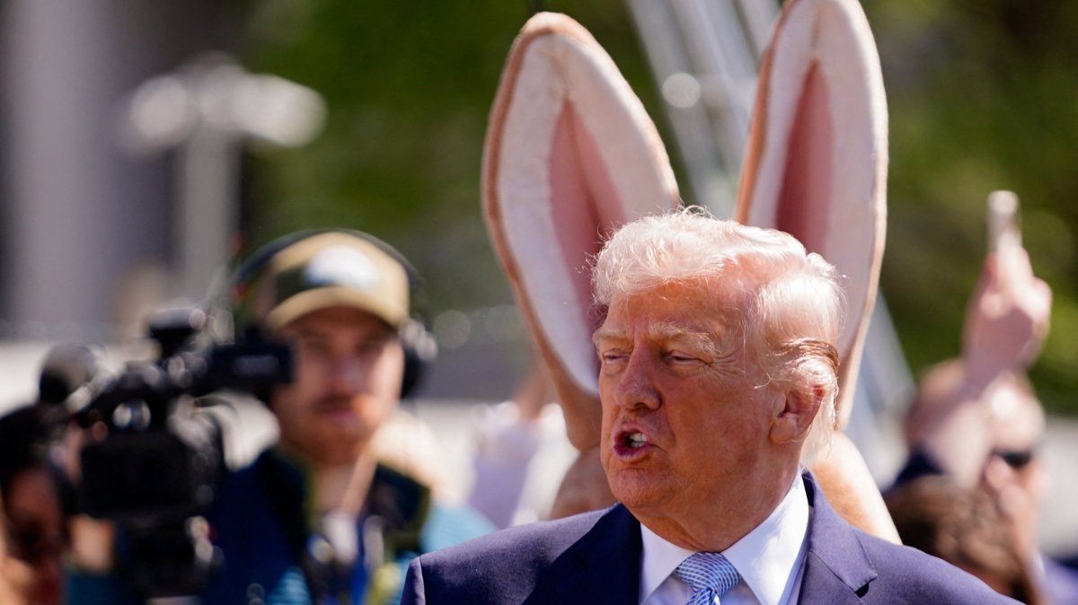 U.S. President Donald Trump attends the 2026 White House Easter Egg Roll at the White House in Washington, D.C., U.S., April 6, 2026. (Reuters Photo)