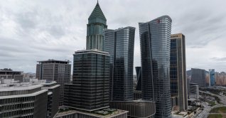 A drone view shows the Istanbul Financial Center in Istanbul, Türkiye, April 3, 2026. (Reuters Photo)