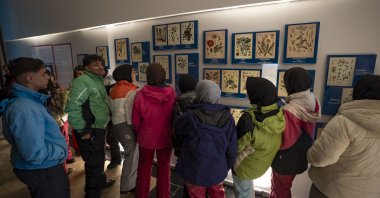 Visitors explore the Biodiversity Science Museum exhibition, Erzurum, Türkiye, April, 5, 2026. (AA Photo)