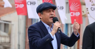 CHP Chair Özgür Özel speaks at an event in Kütahya, western Türkiye, April 4, 2026. (AA Photo)