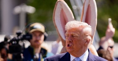 U.S. President Donald Trump attends the 2026 White House Easter Egg Roll at the White House in Washington, D.C., U.S., April 6, 2026. (Reuters Photo)