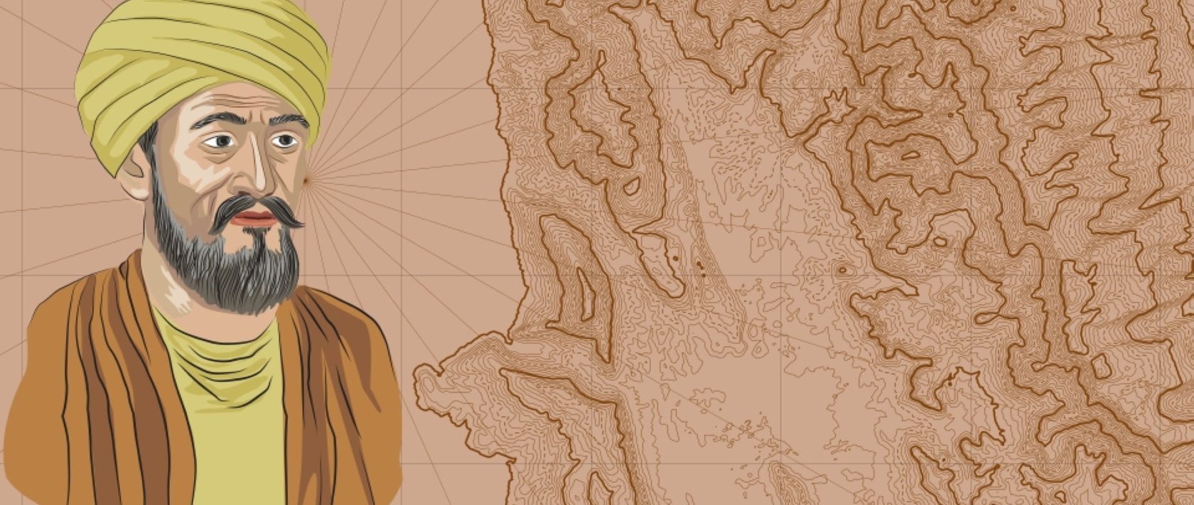 Portrait of Muhammad al-Idrisi, obtained from Shutterstock, illustrated by Mehmet Mücahit Yılmaz.