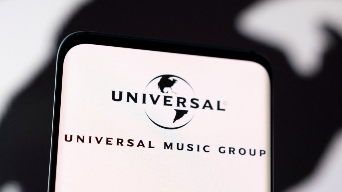 The Universal Music Group logo is seen displayed in this illustration taken on May 3, 2022. (Reuters Photo)