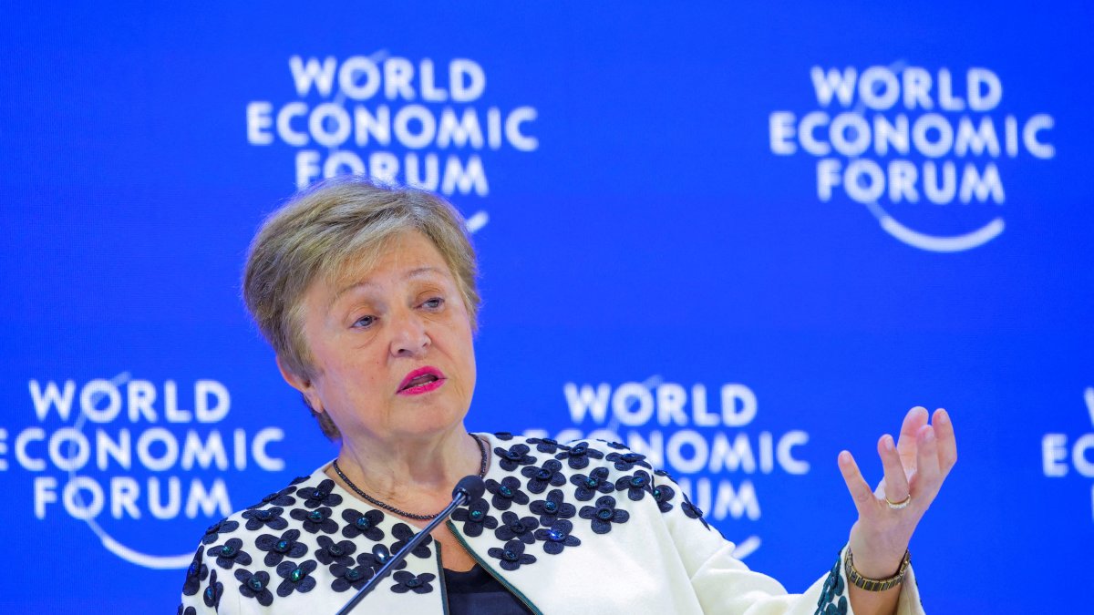 International Monetary Fund (IMF) Managing Director Kristalina Georgieva attends the 56th annual World Economic Forum (WEF) meeting, Davos, Switzerland, Jan. 23, 2026. (Reuters Photo)