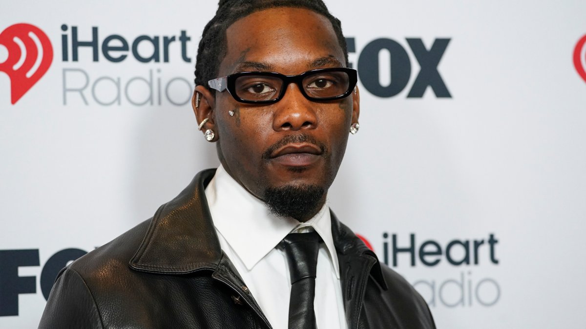 Offset arrives at the iHeartRadio Music Awards at the Dolby Theatre, Los Angeles, U.S., March 17, 2025. (AP Photo)