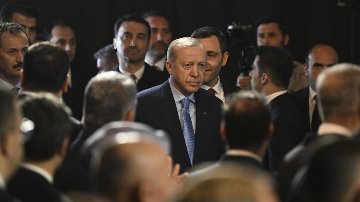 President Recep Tayyip Erdoğan arrives for a Roketsan ceremony, Ankara, Türkiye, April 7, 2026. (AA Photo)