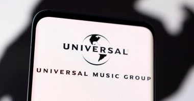 The Universal Music Group logo is seen displayed in this illustration taken on May 3, 2022. (Reuters Photo)