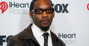 Offset arrives at the iHeartRadio Music Awards at the Dolby Theatre, Los Angeles, U.S., March 17, 2025. (AP Photo)