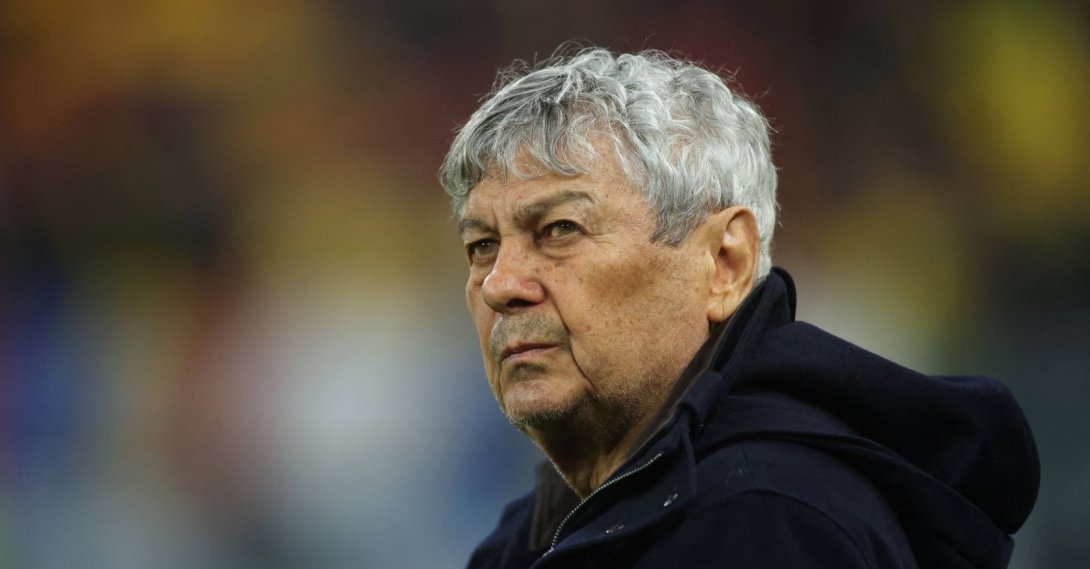 Romania coach Mircea Lucescu looks on during a UEFA Qualifier between Romania and Bosnia &amp; Herzegovina at Arena Nationala, Bucharest, Romania, March 21, 2025. (Reuters Photo)