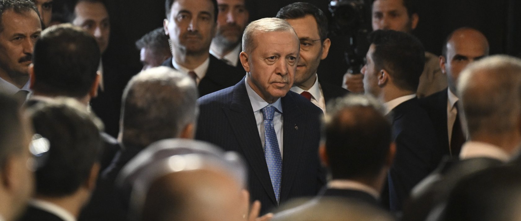 President Recep Tayyip Erdoğan arrives for a Roketsan ceremony, Ankara, Türkiye, April 7, 2026. (AA Photo)