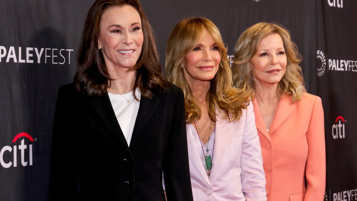 Kate Jackson (L), Jaclyn Smith (C) and Cheryl Ladd attend the "Charlie's Angels" 50th Anniversary Celebration during PaleyFest, April, 6, 2026, California, U.S. (Getty Images Photo)