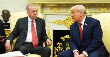  President Recep Tayyip Erdoğan and President Donald Trump hold talks in the Oval Office of the White House, in Washington, D.C., Sept. 25, 2025. (AP File Photo)