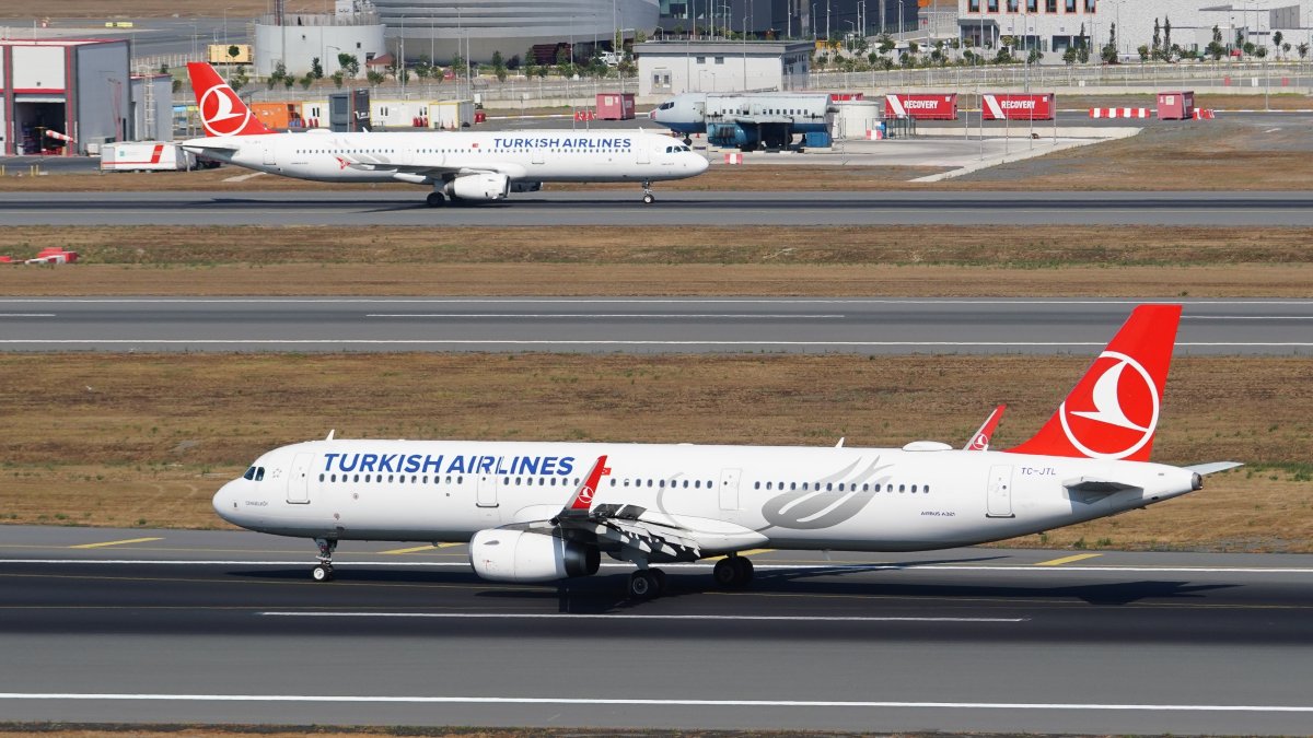 Turkish Airlines aircraft are seen at Istanbul Airport, Istanbul, Türkiye, July 19, 2025. (Shutterstock Photo)