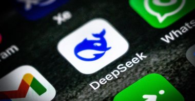 This file photo illustration shows the DeepSeek app on a mobile phone in Hong Kong, Jan. 28, 2025. (AFP Photo)