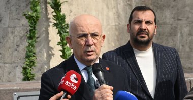 Republican People’s Party (CHP) Ankara Chair Ümit Erkol speaks at an event, Ankara, Türkiye, March 18, 2026. (AA Photo)
