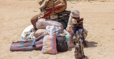 Sudanese refugees arrive at the border between Chad and Sudan before going to the Tine transit camp in Wadi Fara, Chad, May 4, 2025. (AP Photo)