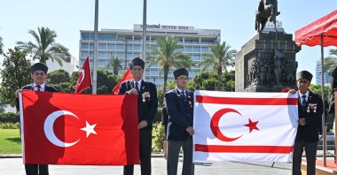 Members of a veterans' association mark Peace and Freedom Day, Izmir, western Türkiye, July 20, 2023. (AA Photo)