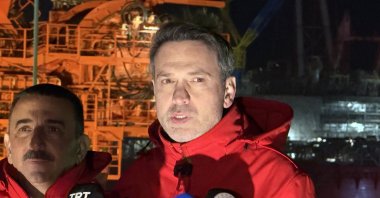 Energy and Natural Resources Minister Alparslan Bayraktar speaks to the media in Zonguldak, northern Türkiye, March 12, 2026. (DHA Photo)