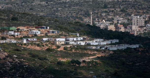 A new Israeli settlement near a Palestinian village, in Al-Luban e-Sharkiya, near Nablus, in the Israeli-occupied West Bank, Palestine, April 6, 2026. (Reuters Photo)