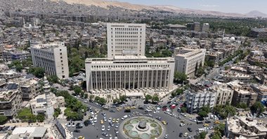 An aerial view of the Syrian Central Bank is seen in Damascus, Syria, Jan. 3, 2026. (Reuters Photo)