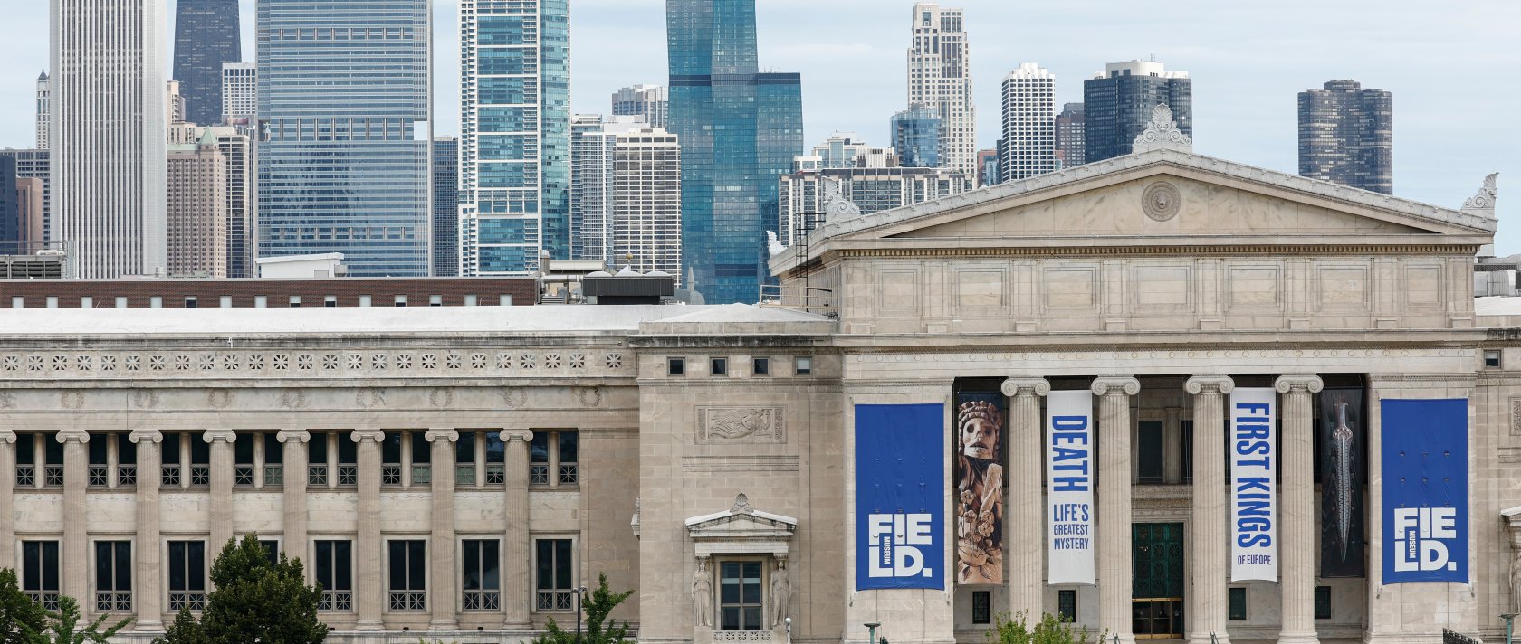 The Field Museum, a natural history institution, is seen from Soldier Field before an NFL game, Chicago, U.S., Aug. 12, 2023. (AP Photo)
