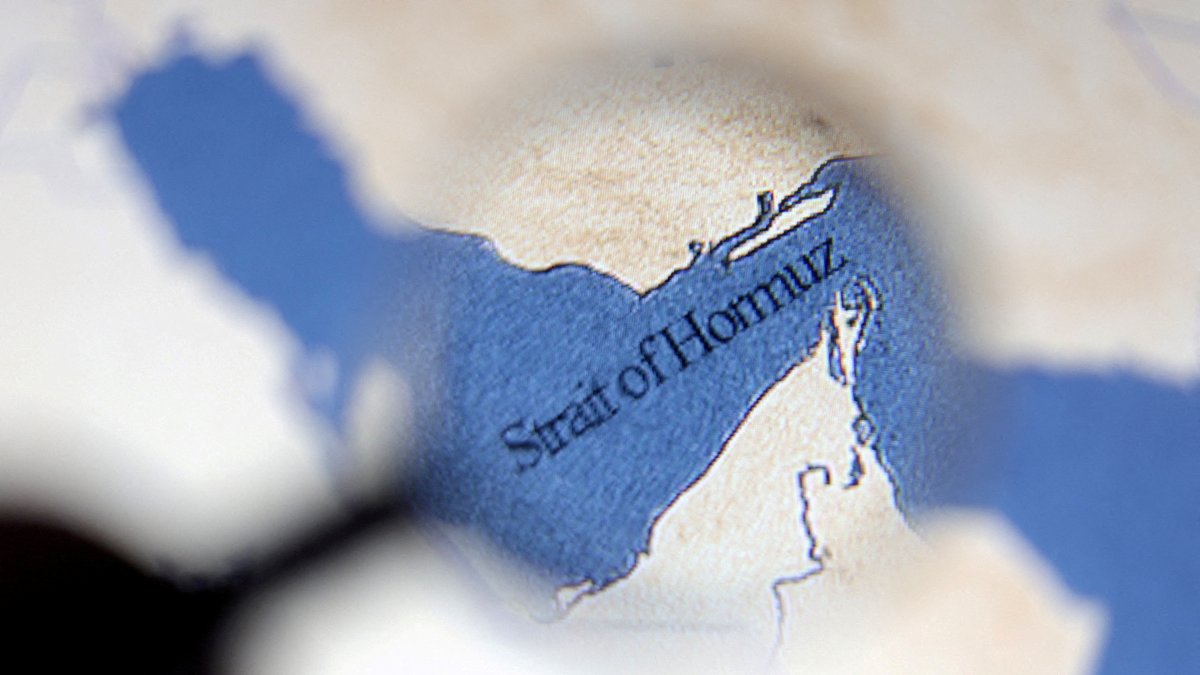 A map showing the Strait of Hormuz is seen in this illustration taken June 22, 2025. (Reuters Photo)