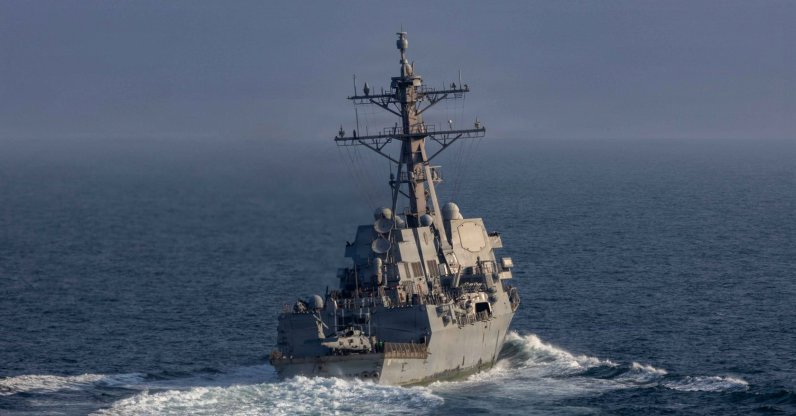 Arleigh Burke-class guided-missile destroyer USS Frank E. Petersen Jr. sails in the Arabian Sea for a mission supporting Operation Epic Fury during the Iran war at an undisclosed location, March 18, 2026. (Reuters Photo)