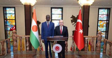 Defense Minister Yaşar Güler met with Nigerien Defense Minister General Salifou Mody, who came to Türkiye on an official visit, Ankara, Türkiye, April 7, 2026. (DHA Photo)