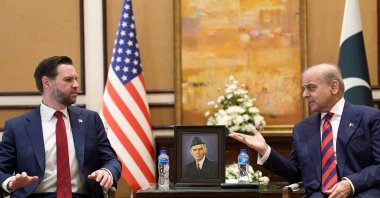 U.S. Vice President JD Vance (L) meets with Pakistan's Prime Minister Shehbaz Sharif for talks about Iran, in Islamabad, Pakistan, April 11, 2026. (Reuters Photo)