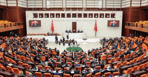 A view of the Turkish Parliament in session, Ankara, Türkiye, April 9, 2026. (DHA Photo)