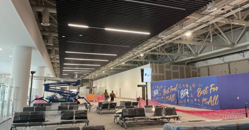 Waiting area at a terminal of Antalya Airport ahead of opening ceremony, Antalya, southern Türkiye, April 6, 2025. (IHA Photo)