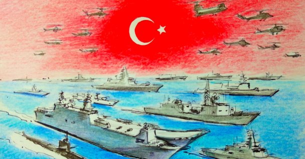 "Türkiye is not merely a littoral state but the main pillar of the strategic balance in the Black Sea." (Illustration by Erhan Yalvaç)