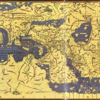 The "Kitab Rudjdjar" ("Tabula Rogeriana"), an early world map by the Arab geographer Muhammad al-Idrisi (1100–1165), was made in 1154 for Roger II (1095–1154), King of Sicily from 1130. (Getty Images Photo)