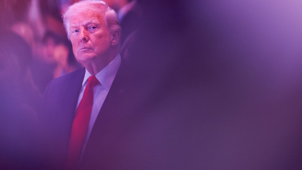 U.S. President Donald Trump looks on during UFC 327 at the Kaseya Center, in Miami, Florida, April 11, 2026. (AFP Photo)
