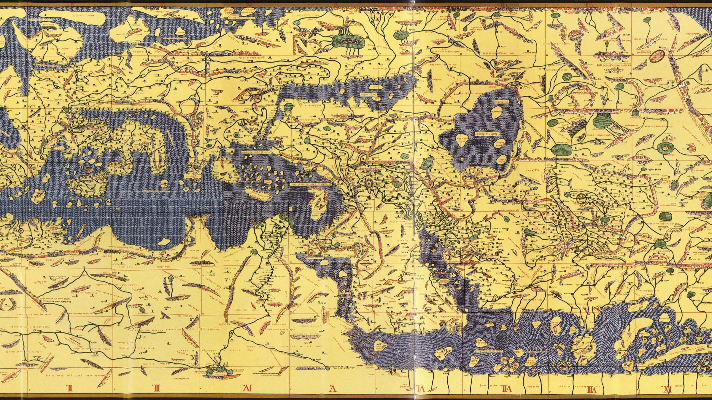 The "Kitab Rudjdjar" ("Tabula Rogeriana"), an early world map by the Arab geographer Muhammad al-Idrisi (1100–1165), was made in 1154 for Roger II (1095–1154), King of Sicily from 1130. (Getty Images Photo)