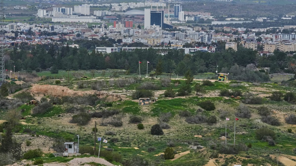 A view of the buffer zone between the TRNC and the Greek Cypriot administration-run region, Nicosia (Lefkoşa), TRNC, Feb. 11, 2026. (AP Photo)