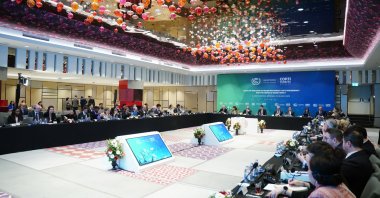 Delegates and officials attend a COP31 preparation meeting, Antalya, Türkiye, Feb. 12, 2026. (DHA Photo) 