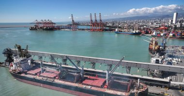 A view of a port in Mersin province, southern Türkiye, Feb. 19, 2026. (AA Photo)