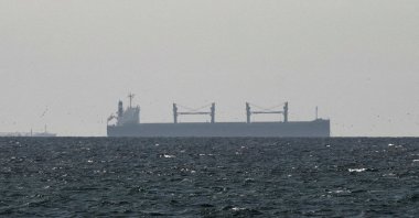 A cargo ship in the Gulf, near the Strait of Hormuz, as seen from northern Ras al-Khaimah, near the border with Oman’s Musandam governance, amid the U.S.-Israeli conflict with Iran, in the United Arab Emirates, March 11, 2026. (Reuters File Photo)