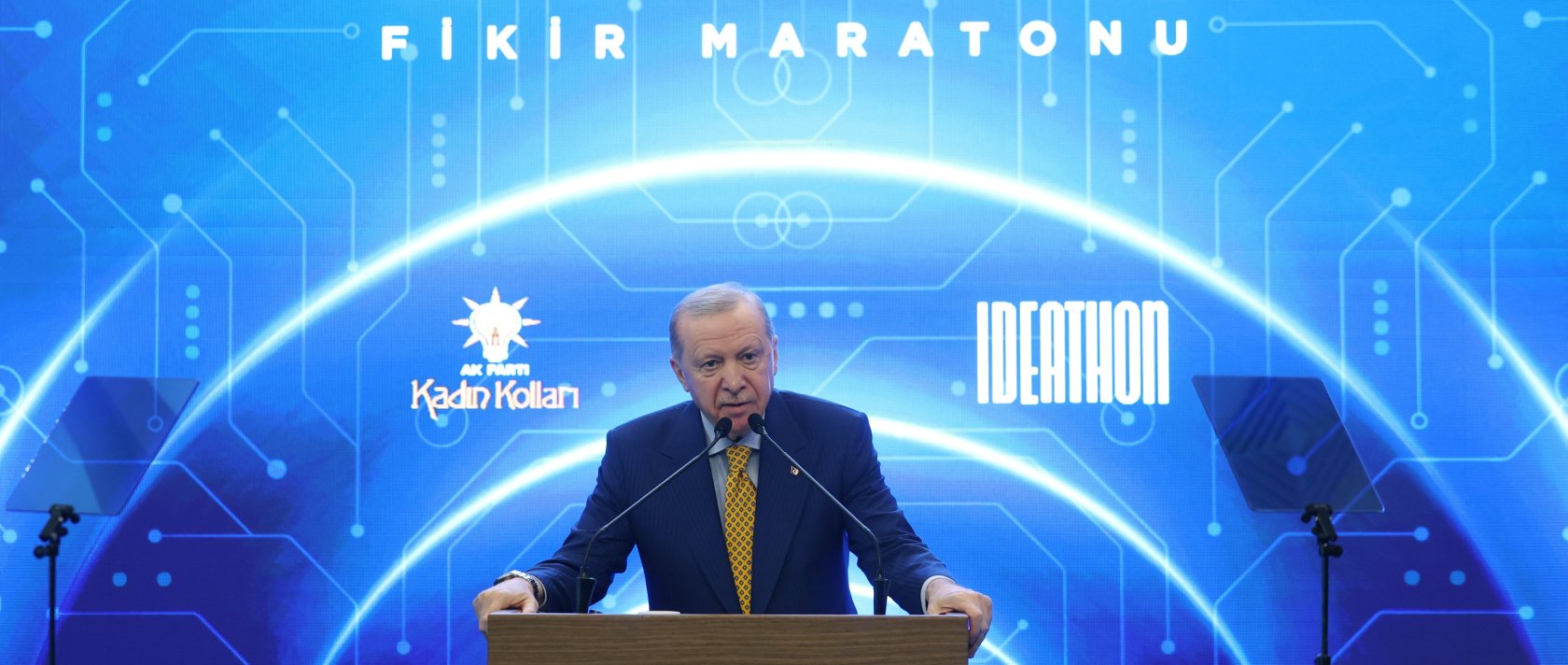 Recep Tayyip Erdoğan speaks at the Ideathon organized by the AK Party, in Ankara, April 13, 2026. (AA Photo)