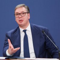 Serbian President Aleksandar Vucic speaks during a press conference, Belgrade, Serbia, Oct. 22, 2025. (Reuters Photo)