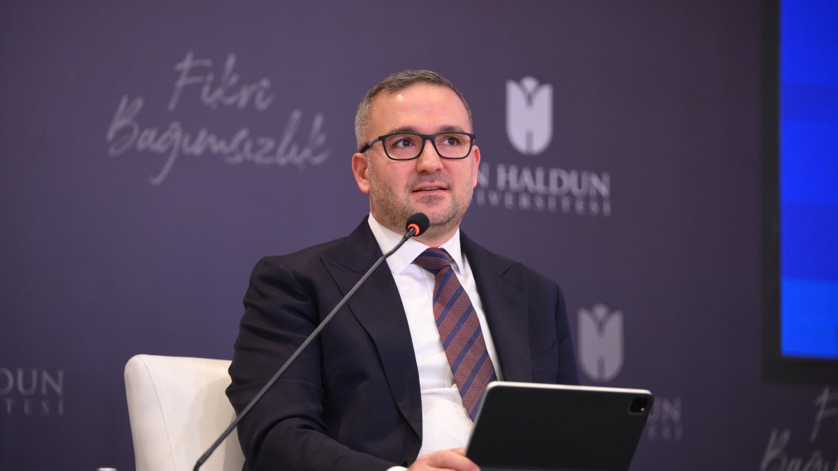 Central Bank of the Republic of Türkiye (CBRT) Governor Fatih Karahan speaks during a panel, Istanbul, Türkiye, April 11, 2026. (AA Photo)